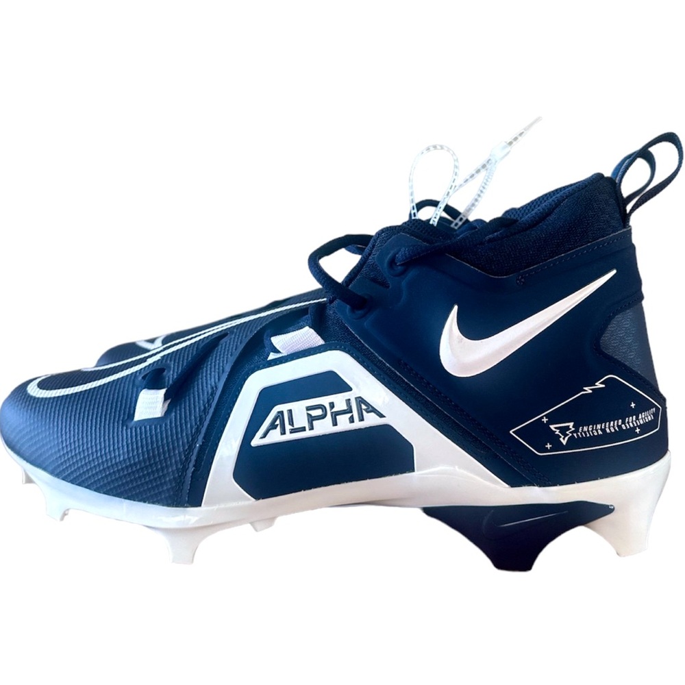Men's Nike Alpha Menace Pro 3 Football Cleats Size 11 Navy Blue White CT6649-400